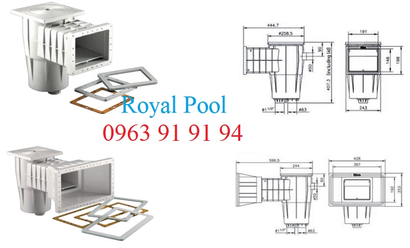 hộp thu nước mặt hồ bơi kripsol sks